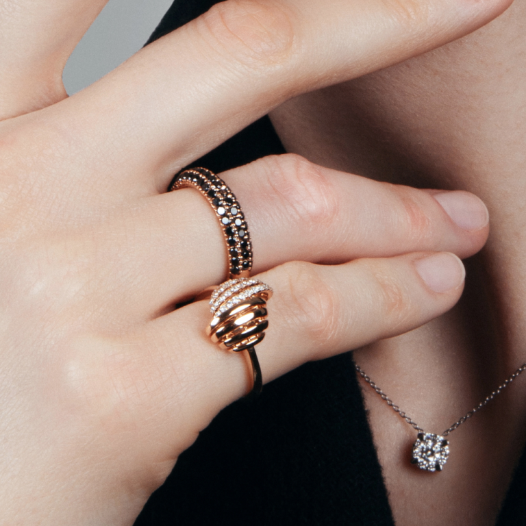 rose gold prsten